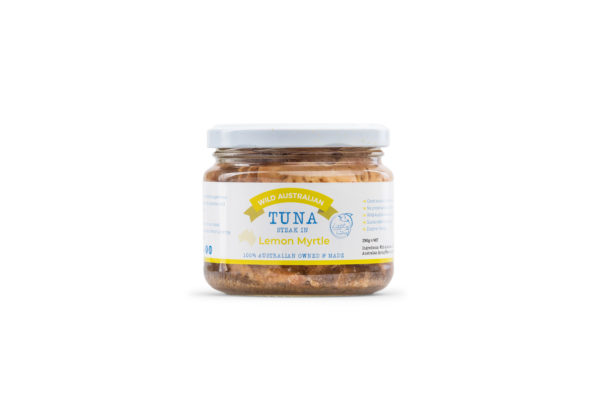 Jar of Tuna Steak in Lemon Myrtle for Wholesale Buyers